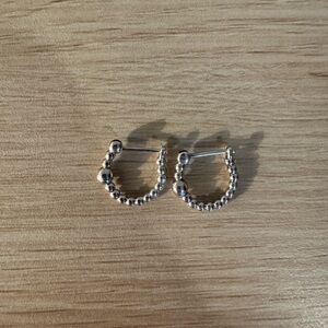 Pandora Small beaded Hoop Earrings